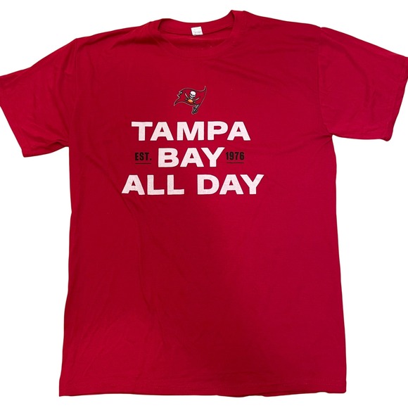 Tampa Bay Buccaneers T-Shirt NFL Football All Day Red‎ XL - Picture 1 of 6